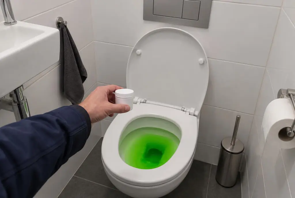 Lekdetectie Heino – kleurstoftest bij een lekkend toilet