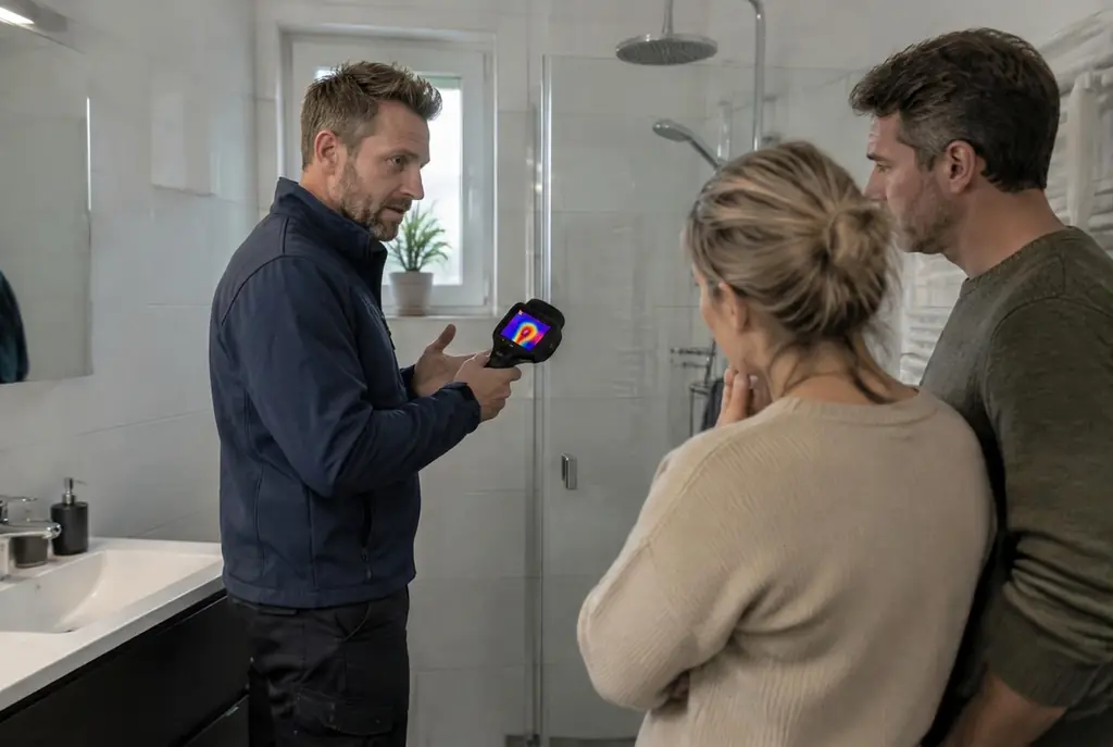 Lekdetectie Heino – specialist legt bevindingen uit aan bewoner